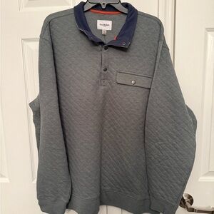 Goodfellow & Co Gray Pullover with Navy Collar